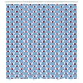 thumbnail image 3 of Ambesonne Wings Print Shower Curtain, Symmetric Simple Hearts, 69"Wx75"L, Pale Blue Vermilion, 3 of 3