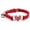 Red, variant on Miaocao Heart Bling Cat Collar with Safety Belt and Bell 8-11 Inches