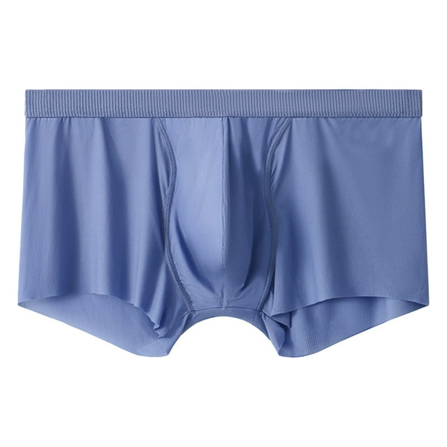 Ropa Interior Para Hombre, Ropa Interior De Seda De Hielo, Ropa Interior Plana Con Esquinas, Pantalones Cuadrángulo Finos Y Transpirables Sin Encabezado