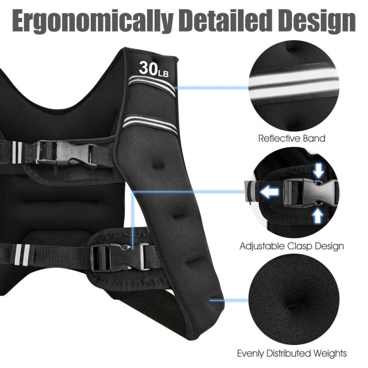 Demifill Weighted Vest, Training Weight Vest Workout Equipment with Adjustable Buckles and Mesh Bag-12 lbs,for Fitness, Strength Training, Running, Body West for Men Women Kids, Black