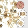 thumbnail image 5 of FENGGUIQU Mini Copper Hinges for Projects, Anti-Rust Golden Finish, 50 Sets, Cabinet and Furniture Hardware, 5 of 6