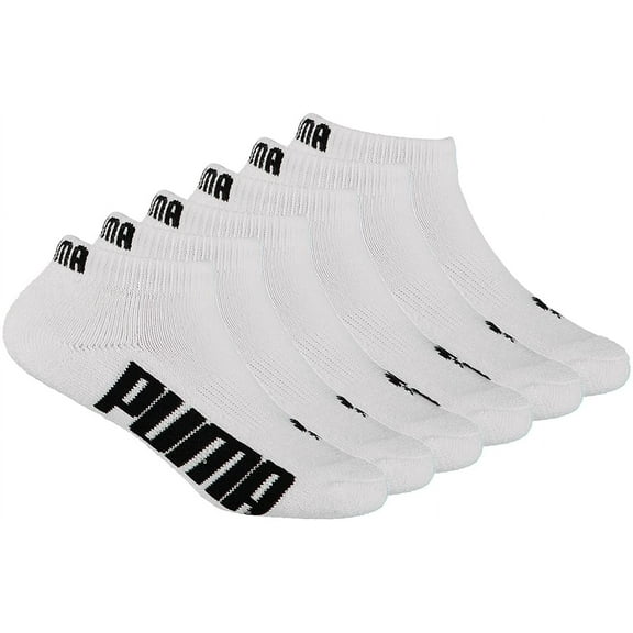 PUMA Kids 6-Pack Low Cut Socks White/Black