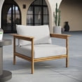 thumbnail image 1 of Modway Fauteuil Wren en Bois Flotté Naturel pour Patio, Blanc, 1 of 11