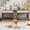 Retro + Washed White, variant on Spacious Double Dog Crate Furniture for 2 Large Dogs - Extra Large Heavy Duty Wooden Indoor Kennel, TV Stand, 4 Drawers & Shelves, Home Pet Cage - Rustic Classic Color