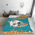 thumbnail image 4 of Custom Miami Blanket Personalized Throw Blankets Name and Number for Men Women Boy Football Style Decor Gifts, 4 of 6