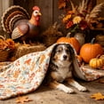 thumbnail image 6 of Celsvanis Fall Throw Blanket Pumpkin Leaf Print Soft Flannel Cover Multipurpose Cozy Blanket for Sofa Bed Indoor Home Thanksgiving Seasonal Decor 27.5"x39.5", 6 of 6