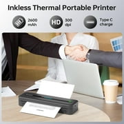 Portable Printers Wireless, M832 Bluetooth Thermal Printer, Inkless Mobile Printer Support 8.5'' x 11'' & A4 Thermal Paper, Compatible with iPhone Android Laptop for Office Car Home