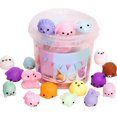 thumbnail image 1 of Mini animal blando, 64 piezas, mochi, recuerdo de fiesta para niños, suave, exprimible, antiestrés Rellenos de calcetines de compresión para Navidad para niños, hombres, mujeres y niñas, 1 of 5
