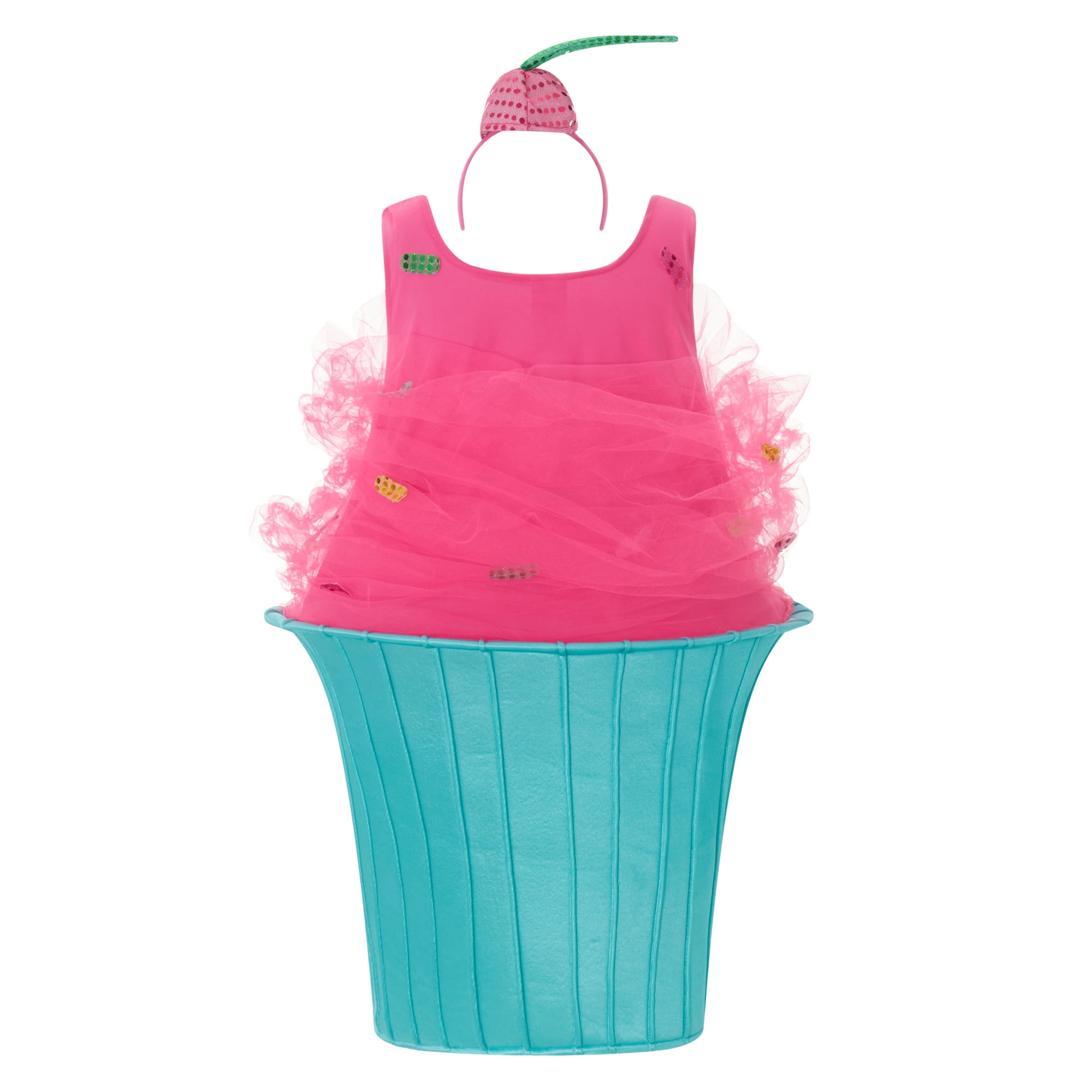 Faroot Halloween Ice Cream Costumes Contrast Color Sleeveless Dresses And Hat For Women Other
