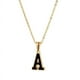 thumbnail image 5 of Collar con la primera letra de piedras preciosas de titanio para mujer, colgante de acero inoxidable con 26 letras en inglés, sencillo y moderno para mujer, 5 of 5