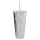 thumbnail image 1 of Vaso Plástico Grande con Relieve Ambient 21 Estilo Diamante Plateado 600 ml, 1 of 4