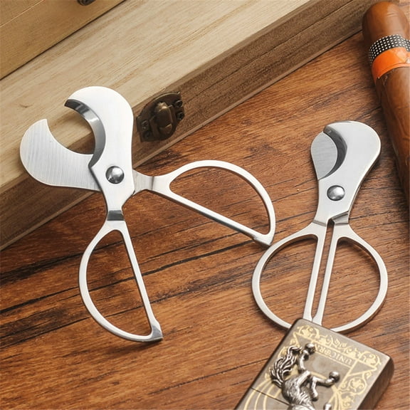 Stainless Steel Cigar Cutter Portable Cigar Scissors Cigar Smoking Accessories