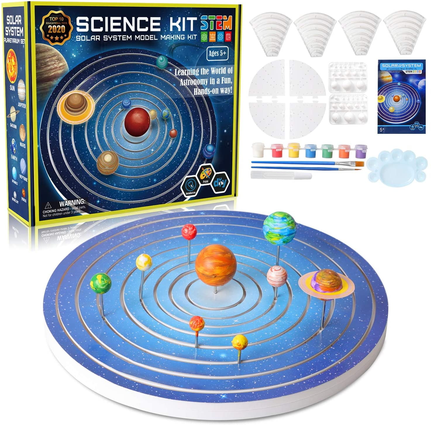 Solar System 8 Planets Stone Astronomical Science Model for Kids Students 
