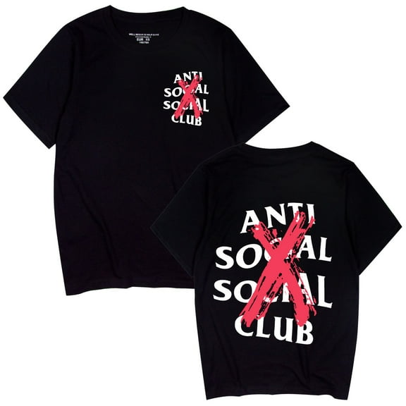 MAECKYRR Anti Social Social Club Pure Cotton Classic T-shirt ASSC American Trend High Street Short-Sleeved Shirt Letter Clothing Unisex