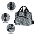 thumbnail image 5 of Insulated Crossbody Lunch Bag 10L Lunch Tote with Adjustable Shoulder Strap for Work Office Picnic Silver Flowers Pattern, 5 of 6
