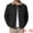 Black, variant on Collared Button Front Fleece Lining Cargo Trucker Jacket L Light Khaki