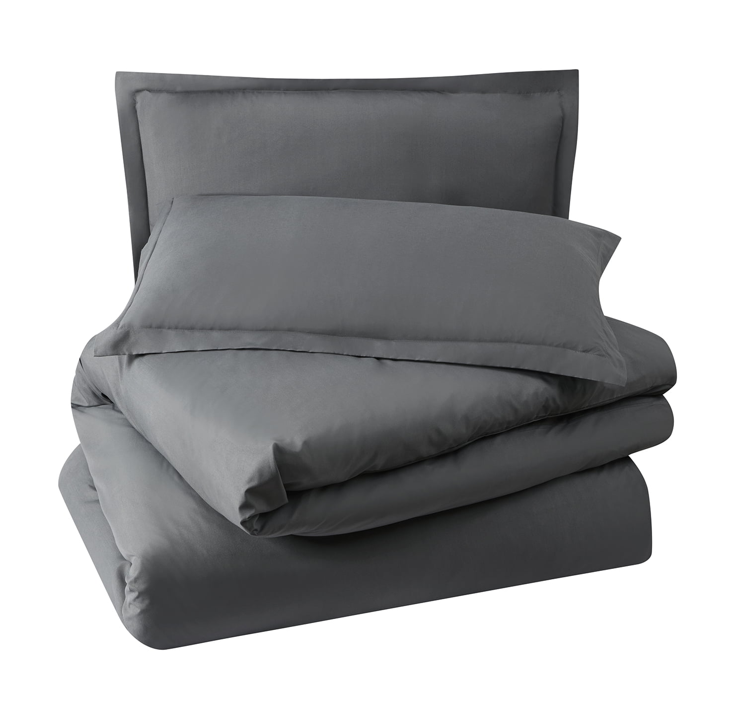 LammaLoe Duvet Cover Queen, Luxury Microfiber 3 Piece Bedding Sets with 2 Pillow Shams, Grey