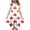 1668White3296, variant on Toddler Girls Canada Day Floral Dress Cute Red & White Maple Leaf Print Tiered A-Line With Flutter Sleeves And Pockets Comfortable Party Dress For Canadian Holiday Cele Lovely O-Neck Sundress