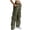 Army Green-01, variant on Cargo Pants Women Baggy Parachute Pants Elastic Low Waist Multiple Pockets Wide Leg Trousers Joggers Hiking Pants