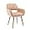 Camel, variant on Furry Desk Chair Set of 2, Mid-Century Modern Accent Faux Fur Chair for Teen Girls, Comfy Armchair with Wood Look Metal Legs for Living Dining Room, Home Vanity Makeup Office Desk Chair No Wheel,Camel