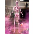 thumbnail image 2 of 8FT Animated Giant Pink Skeleton Decoration, 2 of 7