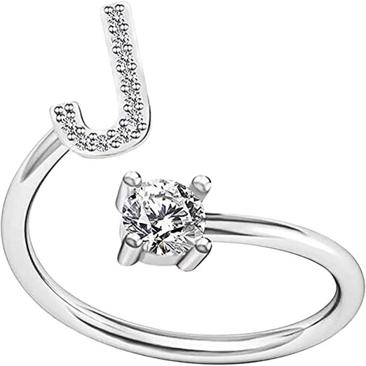 Letter Open Ring Adjustable Women Rings ,Adjustable Fashion Premium Letter Ring Suitable For Girlfriend And Wife J