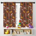 thumbnail image 5 of Blackout Kids Curtains,Brown Cartoon Dinosaurs Fossils Pattern Childrens Insulated Curtains Set Of 2,Bedroom Essentials,Toddler Room Decor 42"x54", 5 of 5