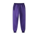 thumbnail image 5 of Matching Family Sweatsuits Lightweight Fleece Hooded Sweatshirt and Sweatpants Set for Cold Weather Cozy Couple Outfits, Purple L, 5 of 6