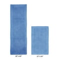 thumbnail image 2 of Better Trends 2 Piece Premium Bathroom Rug Set 100% Cotton Soft Tufted Reversible Bath Rug Water absorbent Bath Mat for Bathroom Shower and Tub Use, Edge Collection Dark Blue (21" x 34" | 20" x 60"), 2 of 5