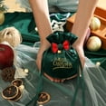 thumbnail image 4 of Christmas Velvet Apple Bags with Drawstring and Bow,Drawstring Christmas Gift Bags ,Christmas Apple Candy Bags,Bundle Pocket Wrapping Bags for Christmas Party Supplies (Dark green), 4 of 8