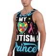 thumbnail image 2 of Salouo I Love My Autism for Men's Tank Tops,Sleeveless Muscle Shirts for Men Quick Dry Workout Tank Top Gym Muscle Tee Fitness Bodybuilding Sleeveless T Shirt-4X-Large, 2 of 7