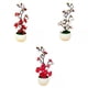 thumbnail image 1 of Flores Falsas,Decoración de fiesta de mesa de flores artificiales de flor de ciruelo,Arreglo de jarrón de tallos de árboles de plantas falsas Boda,Arreglo de jarrón de rojo blanco rosa rojo, 1 of 9