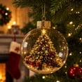 thumbnail image 5 of Glowing Christmas Diorama Ornament, Miniature Scene in Clear Ball with Warm LED Light, Hanging Holiday Festive Decor, Christmas Collection, Charming Gifts for Family (4in), 5 of 6