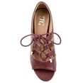 thumbnail image 5 of Womens Faux Leather Lace-up Open-toe Wedges, 5 of 8