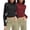 Black+burgundy, variant on Womens 2 Packs Long Sleeve T-Shirts Mock Neck Turtleneck Slim Fitted Basic Crop Tops