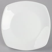 Angle View: 1PACK Tuxton BPH-105J 28 oz. Porcelain White Coupe Square China Pasta Plate - 12/Case
