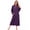 Dark Purple, variant on Women Plush Zipper Robe, Long Fleece House Coat Nightgown with Pockets Solid Bathrobe (Light Pink, L/XL)