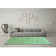 thumbnail image 3 of Ahgly Company Indoor Rectangle Abstract Turquoise Blue Contemporary Area Rugs, 2' x 3', 3 of 4