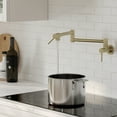 thumbnail image 6 of Stylish 23" Wall Mount Two Handles Kitchen Pot Filler in Brushed Gold K-145G, 6 of 12