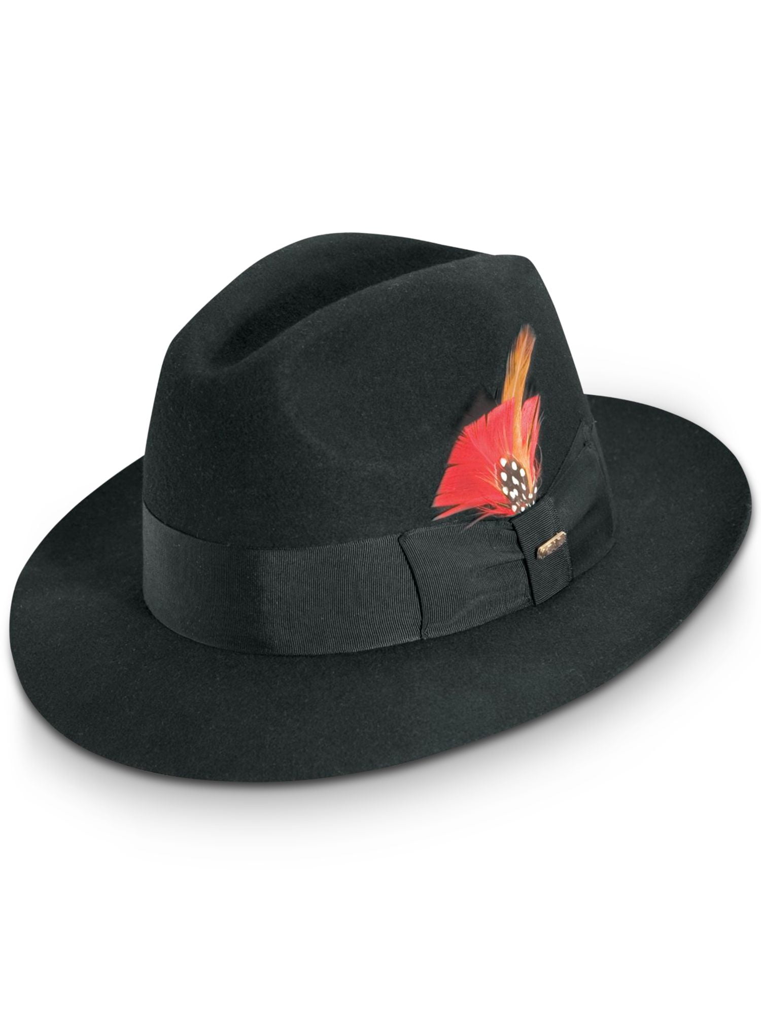 DORFMAN Mens Black Wool Felt Fitted 
