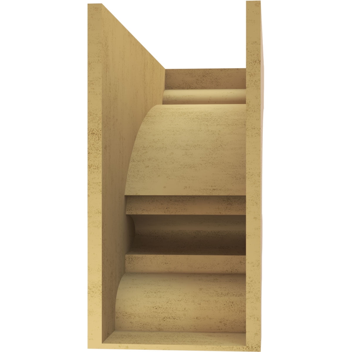 12"W x 36"D x 24"H Classic Diane Rough Cedar Woodgrain TimberThane Corbel, Primed Tan