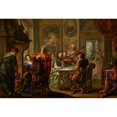 thumbnail image 3 of Johann Georg Platzer 24x18 Black Modern Framed Museum Art Print Titled - The Pleasures of the Seasons; Winter (C. 1730), 3 of 5