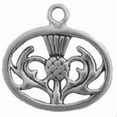 thumbnail image 1 of Sterling Silver 20" 1mm Box Chain Thistle Pendant Necklace Beautiful Leaf Details, 1 of 2