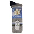 thumbnail image 2 of Polar Heat Women’s Winter Weight Wool Socks, 3 Pack Cozy Thermal Socks, Striped Pattern Grey Navy, 2 of 6