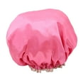 thumbnail image 7 of Grandest Birch Home Women Elastic Reusable Waterproof Shower Cap Head Hair Cover Bathing Hat Waterproof Dual Layer Elastic Solid C, 7 of 7