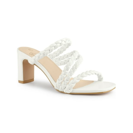 

Perphy Square Toe Braided Heeled Chunky Heels Sandals for Women
