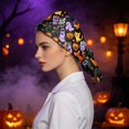 thumbnail image 5 of Working Cap for Women, Adjustable Elastic Band Halloween Beanie Hat Work Scrub Cap with Sweatband, 5 of 6