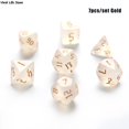 thumbnail image 4 of Juego de dados poliédricos con purpurina iridiscente, D4, D6, D8, D10, D %, D12, D20, juego de mesa, 4 of 4