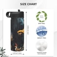 thumbnail image 4 of Yiaed Hip-Hop Duck Print Water Bottle with Straw Lid, Stainless Steel Double Wall Insulated Water Bottle | Leak-Proof and Spill-Proof Water Bottle, 4 of 8