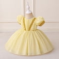 thumbnail image 6 of Gubotare Toddler Dresses Party Baby Girl Butterfly Dress Tutu Ruffle Sleeve Dresses Party Outfits Birthday Gift (Yellow,Size 6-9 Months), 6 of 9